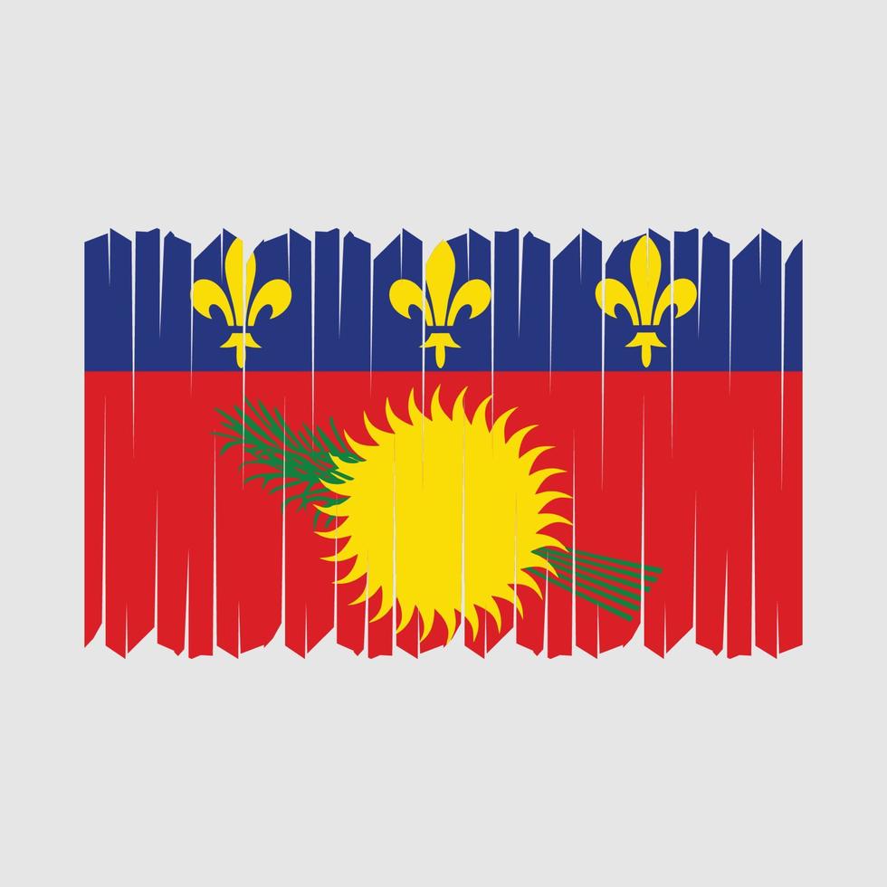 Guadeloupe Flag Brush Vector