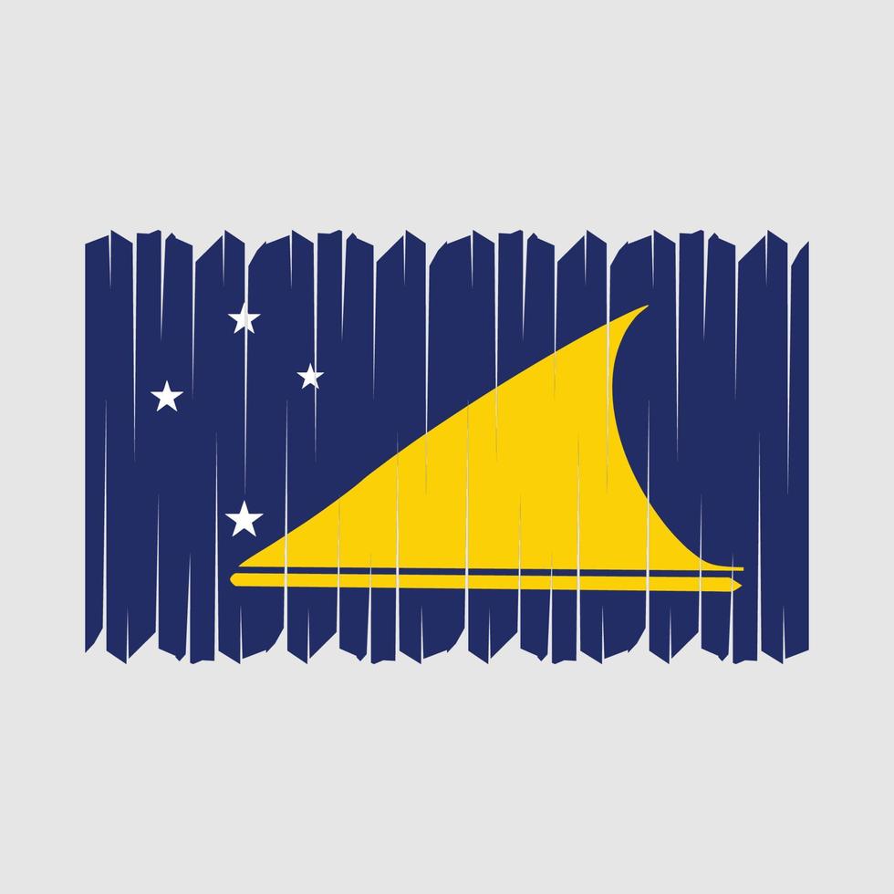 vector de pincel de bandera de tokelau