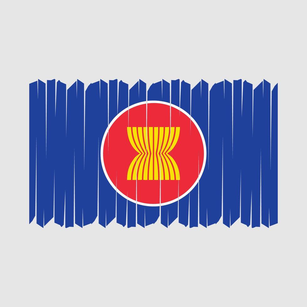 Asean Flag Brush Vector