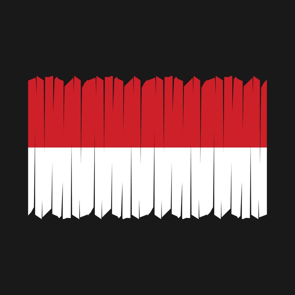 Monaco Flag Brush Vector