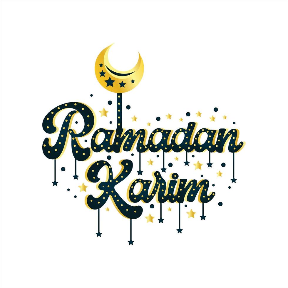 Ramadan Kareem Calligraphy  Ramadhan Greeting Text Lettering Ramazan Mubarak Background Vector