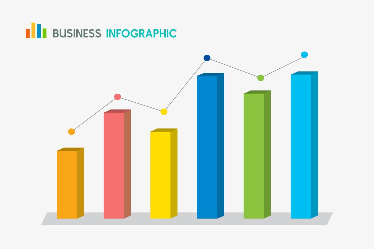 Bar Chart Graph Diagram Statistic Business Annual report colorful Infographic, illustration vector