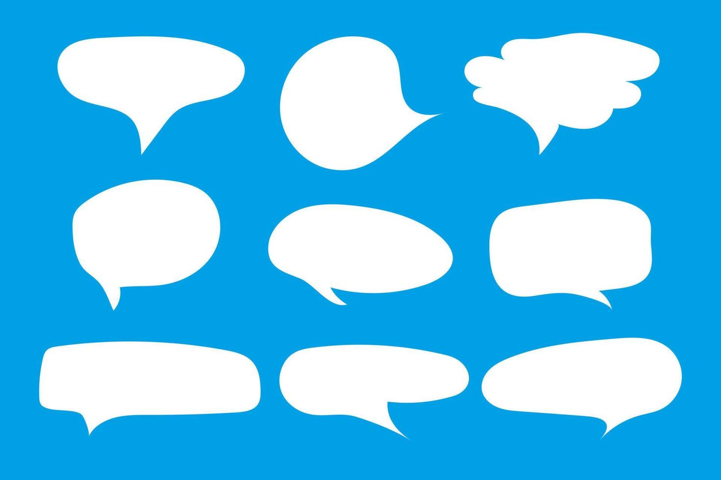 Callout text icons set on white background, vector illustration.