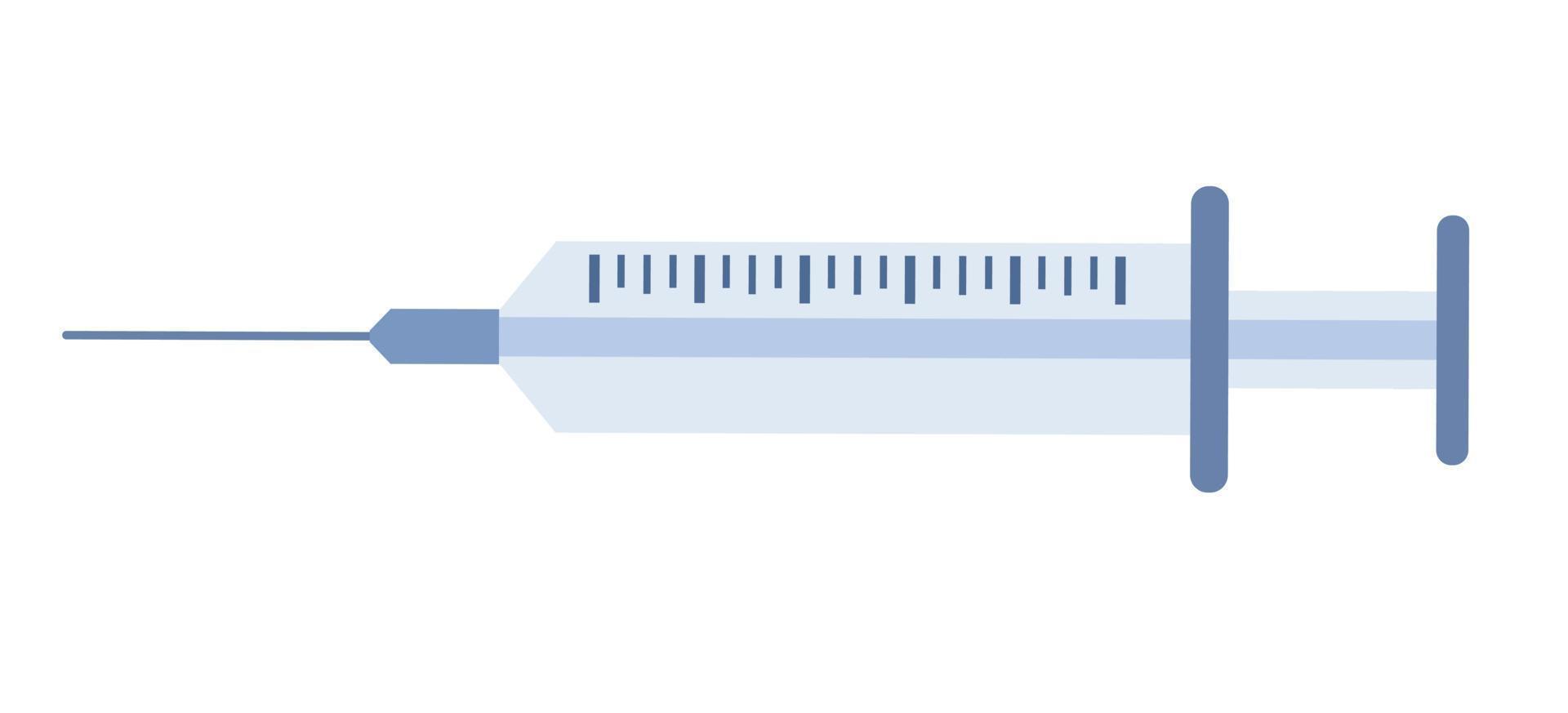 Syringe icon. Healthcare and medical equipment. Vaccination concept. Vector flat illustration