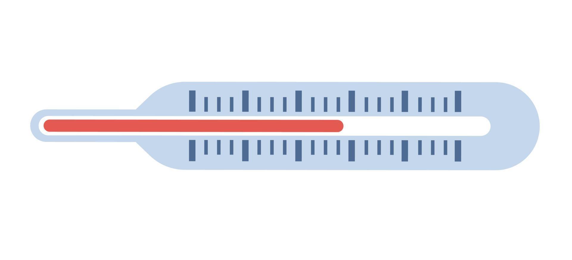 médico termómetro icono. clásico médico mercurio para temperatura medición. cuidado de la salud y médico equipo. vector plano ilustración