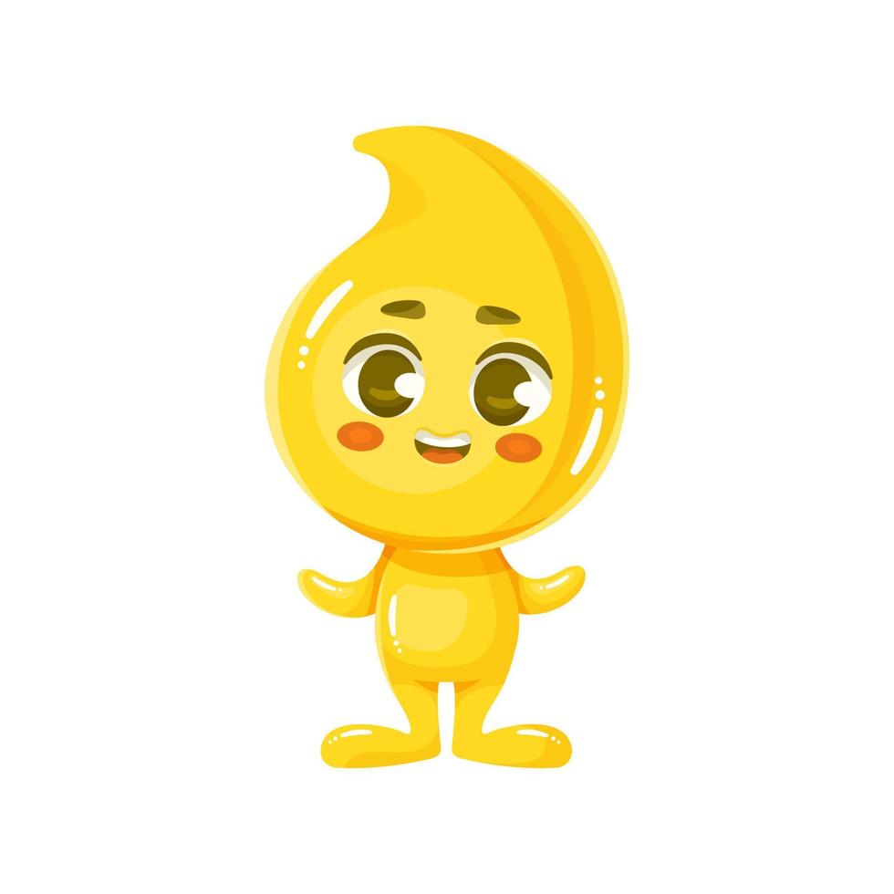 Smiling urine drop character. Vector cartoon illustration