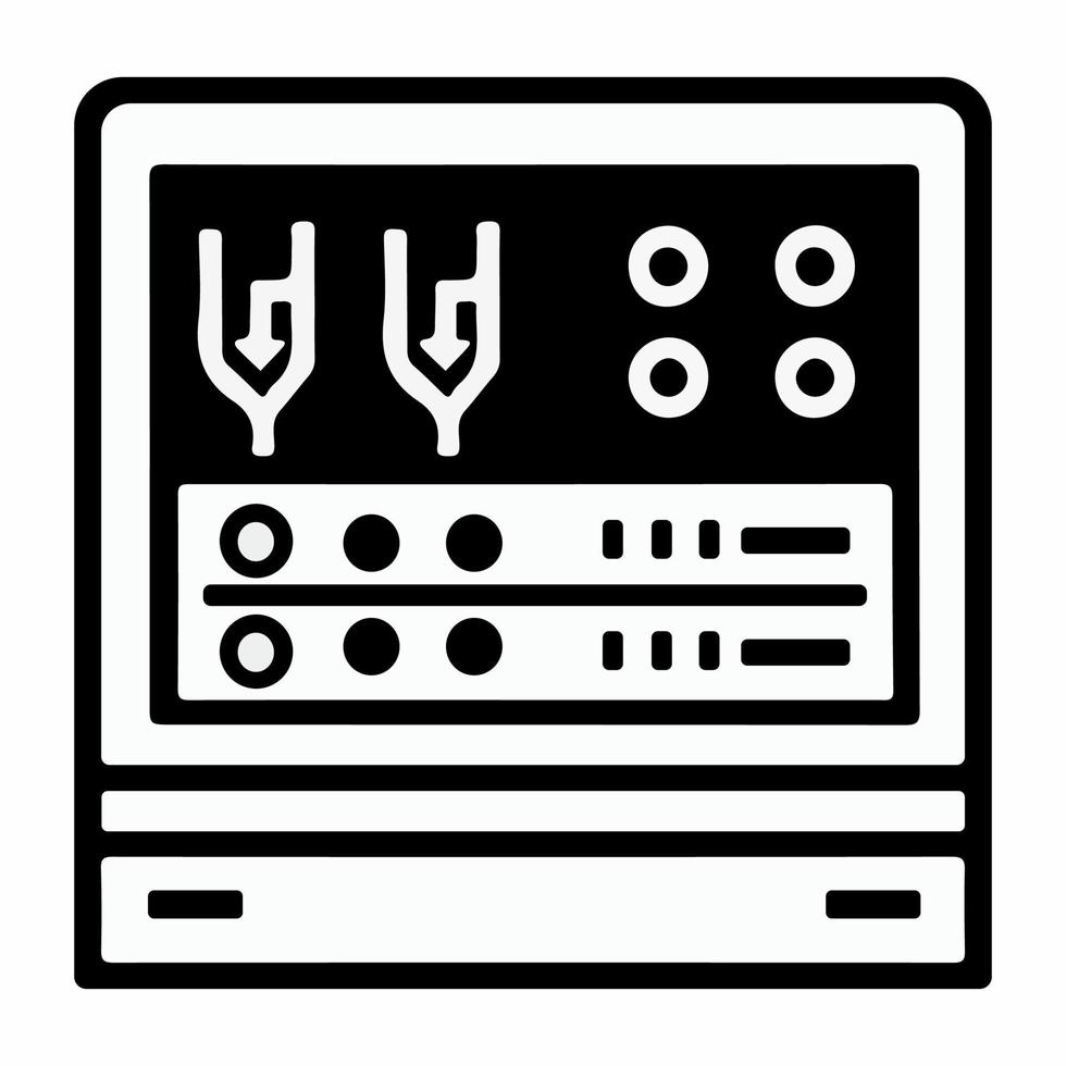 Management panel representing a network interface icon vector illustration