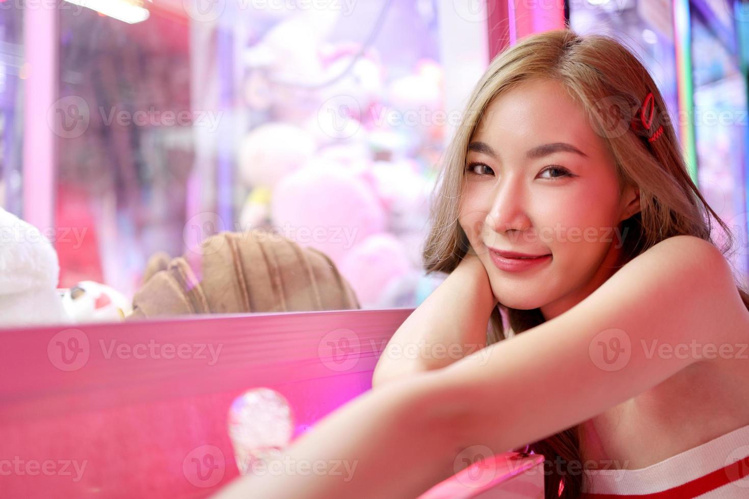 Girl in Neon Light photo