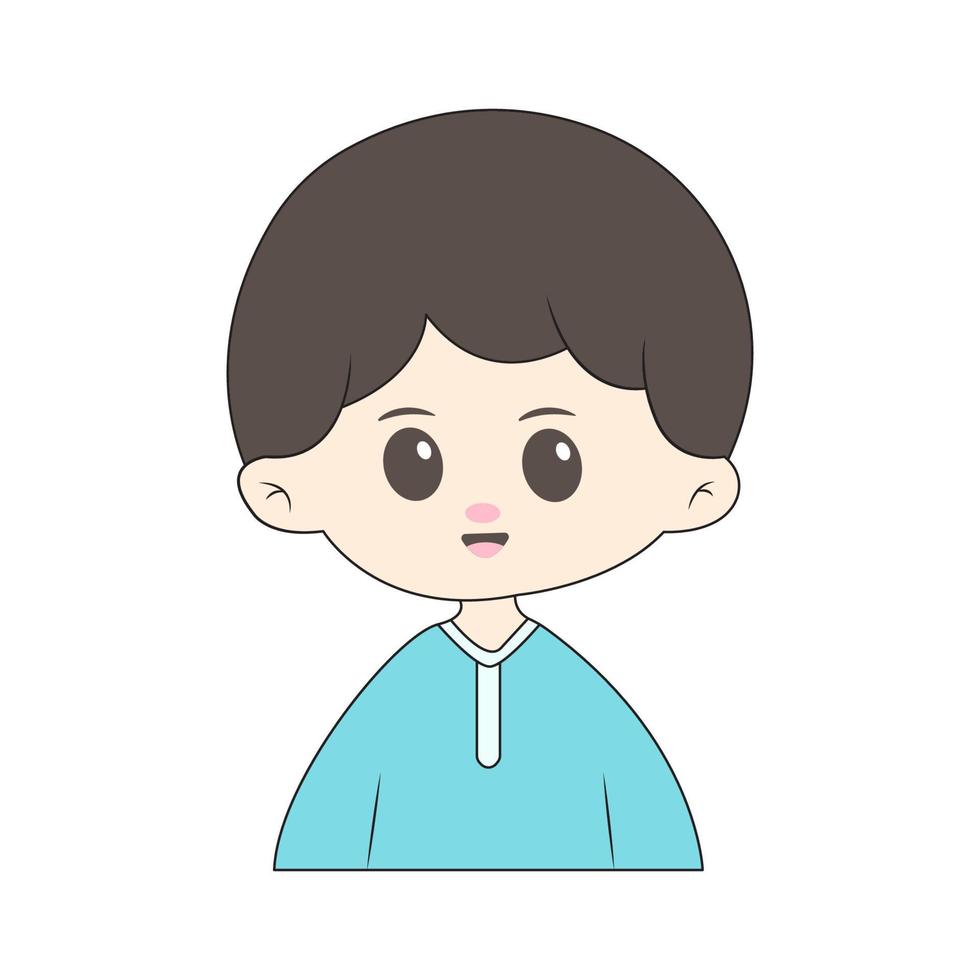 Cute chibi character with simple background vector