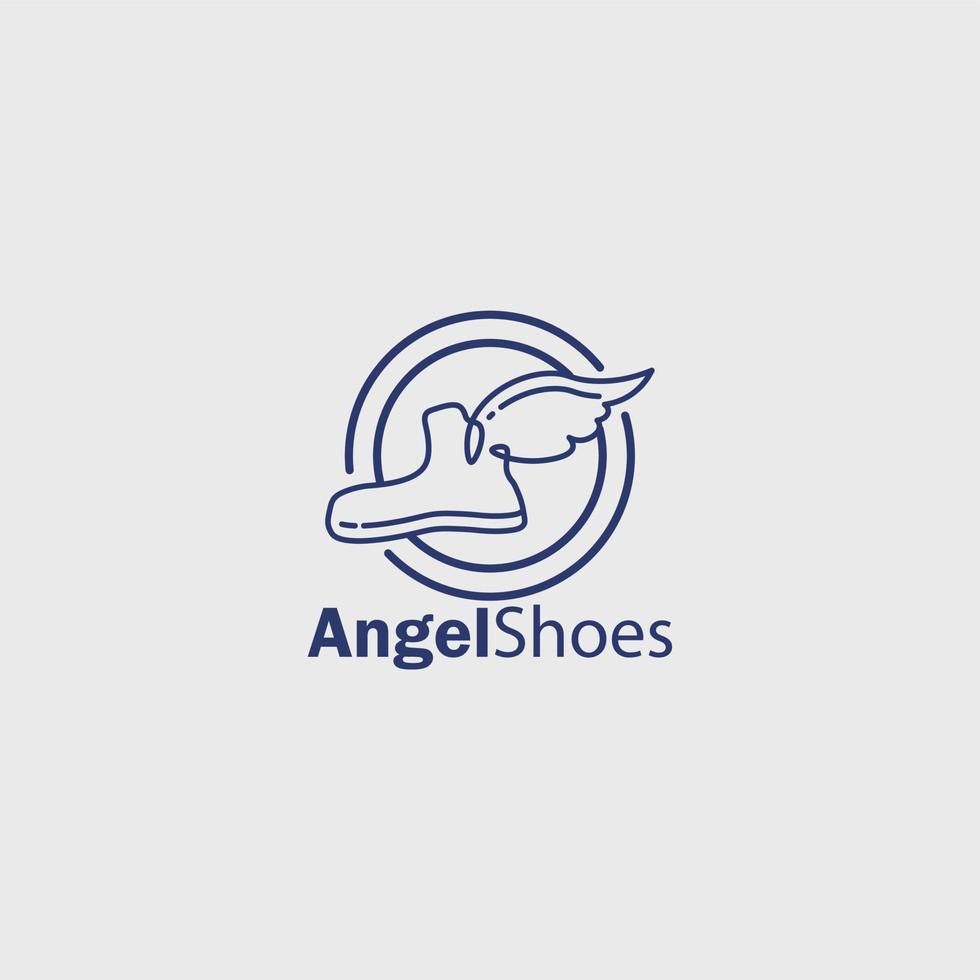 angel shoes brand logo minimalist vector