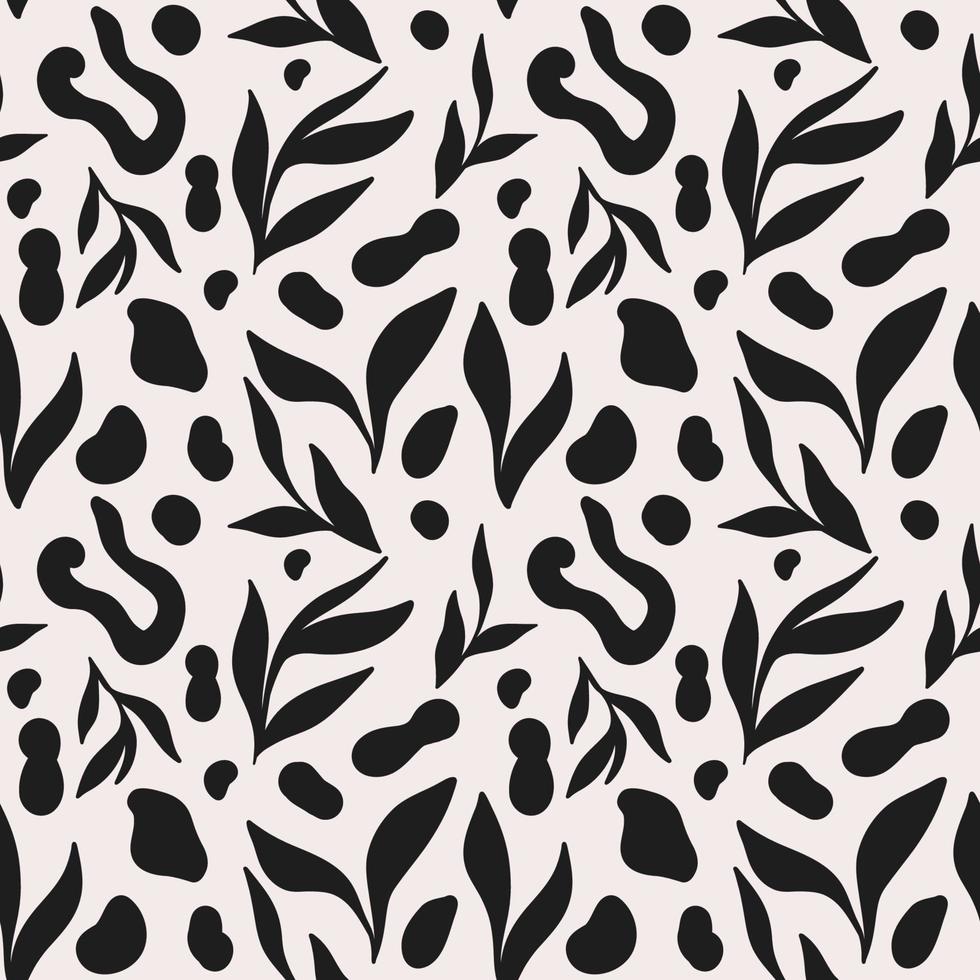 Abstract groovy floral patterns. Modern trendy minimalist Matisse style. Hand drawn for wallpaper, wall decor, fabric, postcard, cover, template, banner. vector