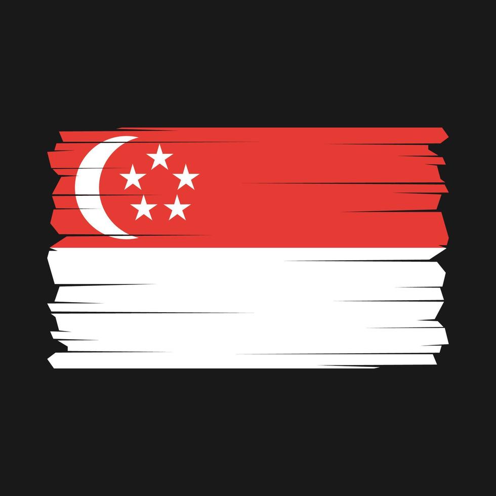 Singapur bandera vector ilustración