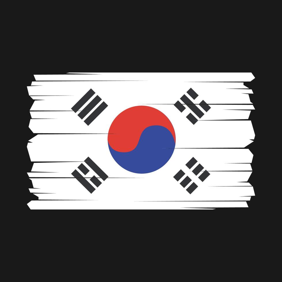 South Korea Flag Vector Illustration