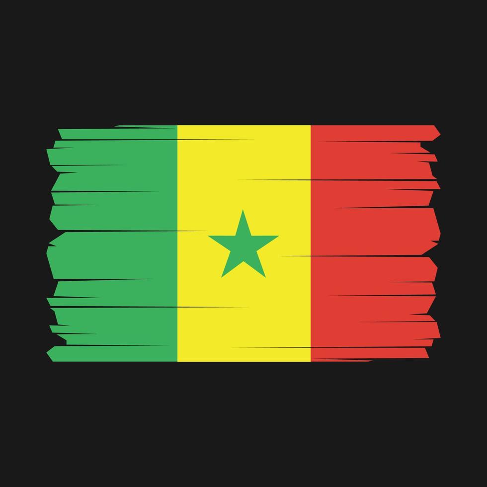 Senegal bandera vector ilustración