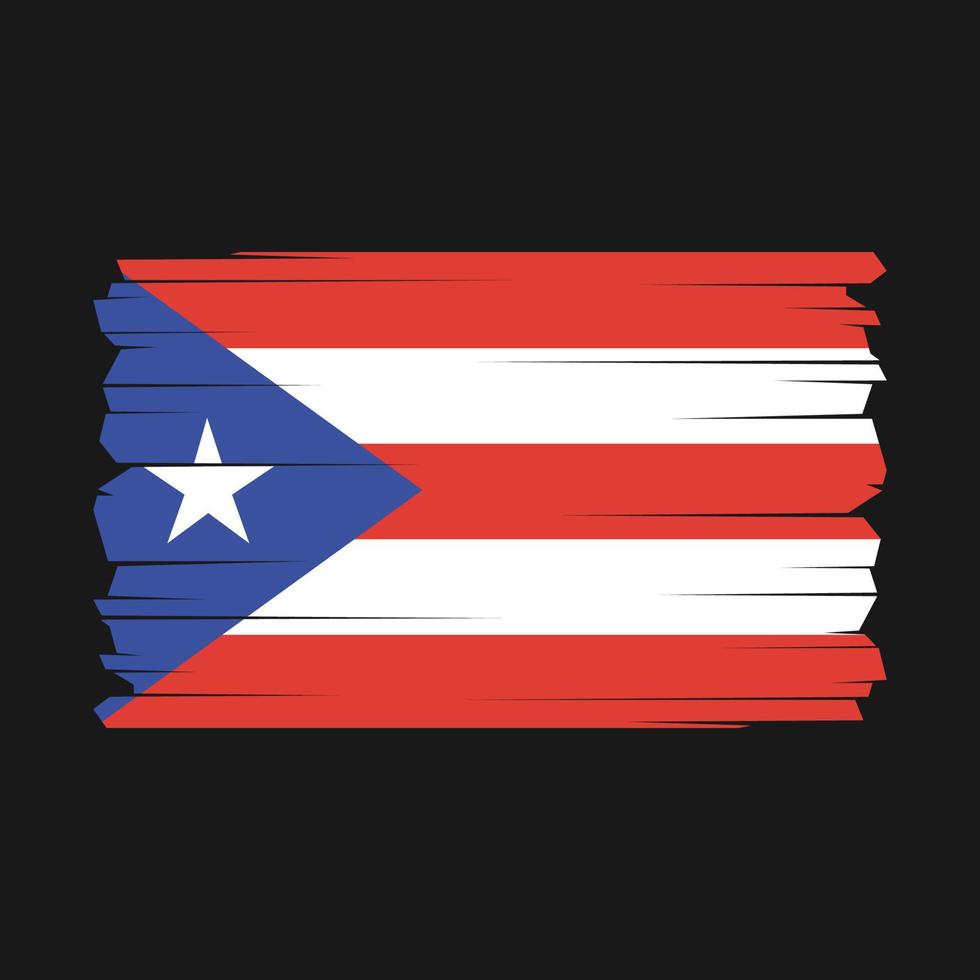 Puerto Rico Flag Vector Illustration