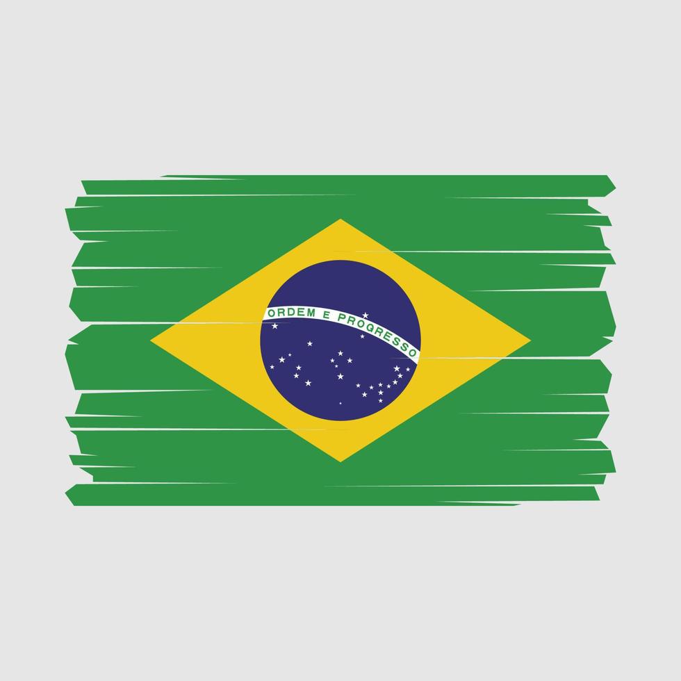 Ilustración de vector de bandera de brasil