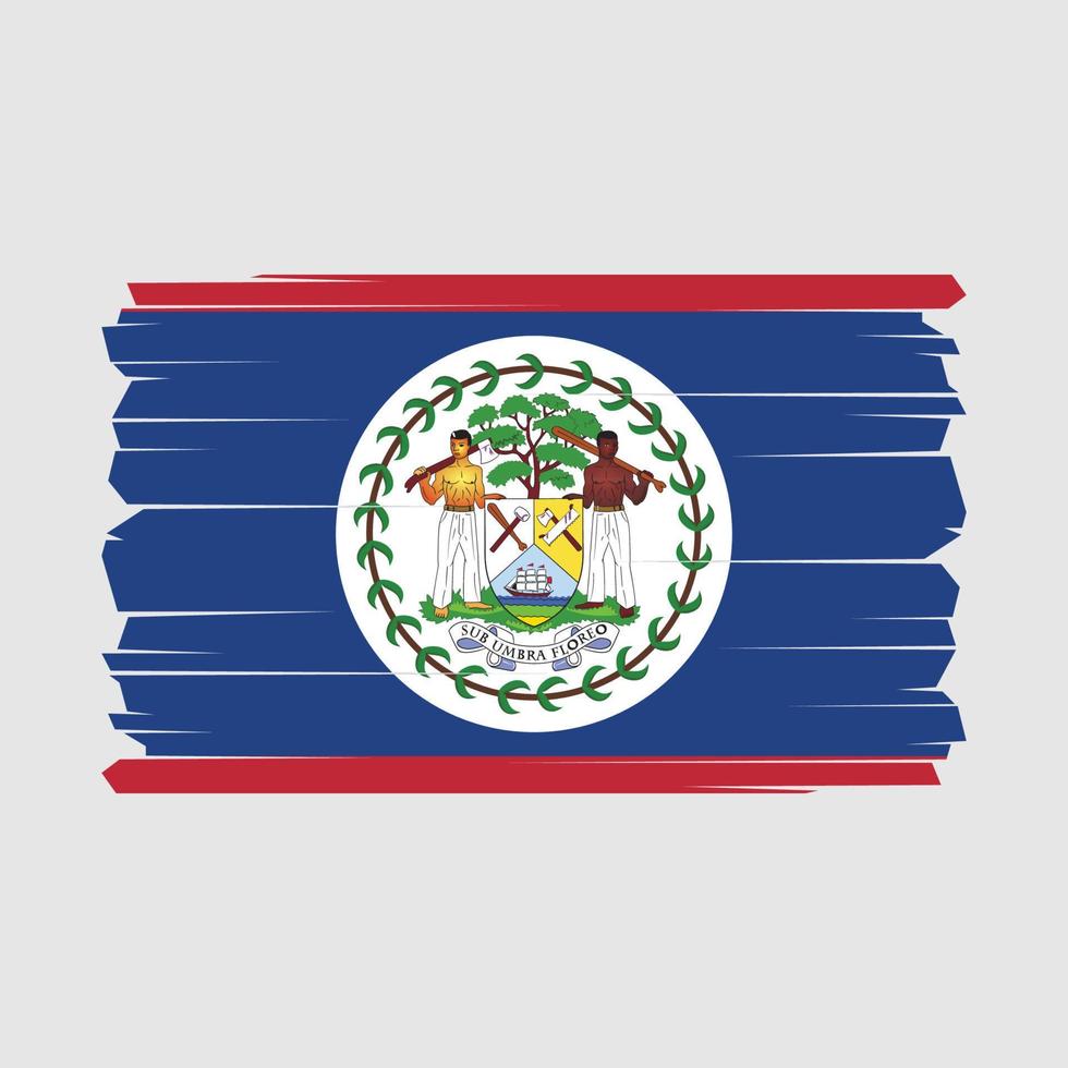 Belize Flag Vector Illustration