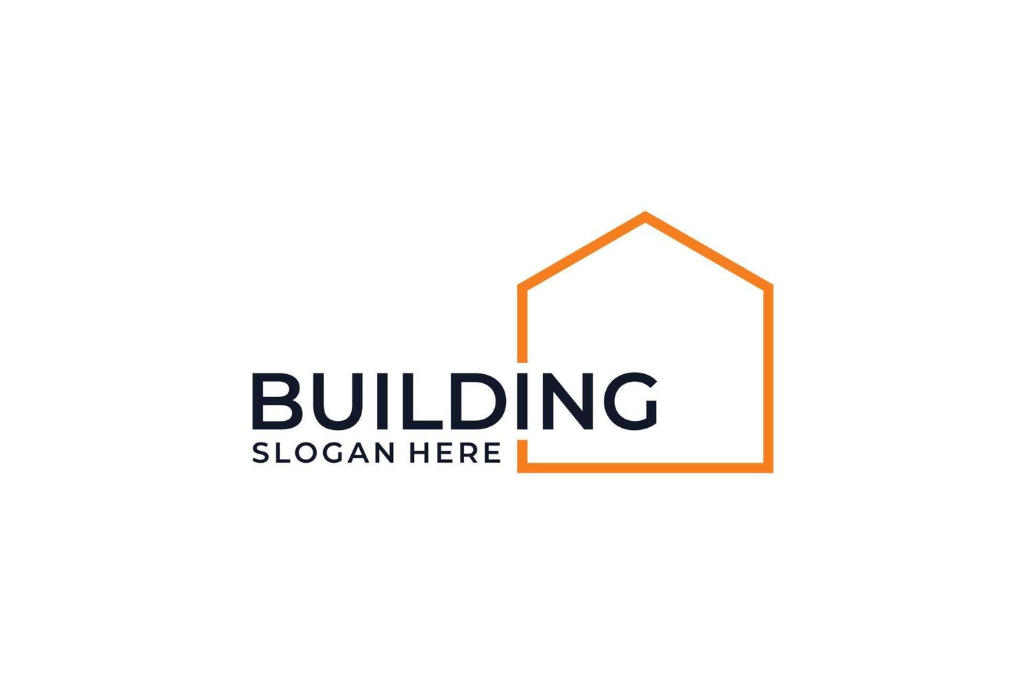 plantilla de diseño de logotipo de edificio minimalista vector
