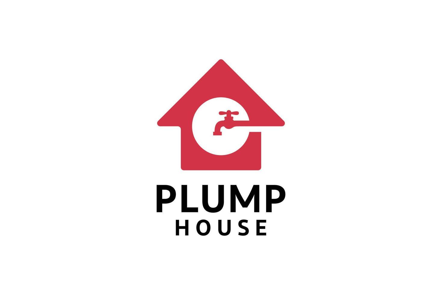 Plumbing house logo vector inspiration