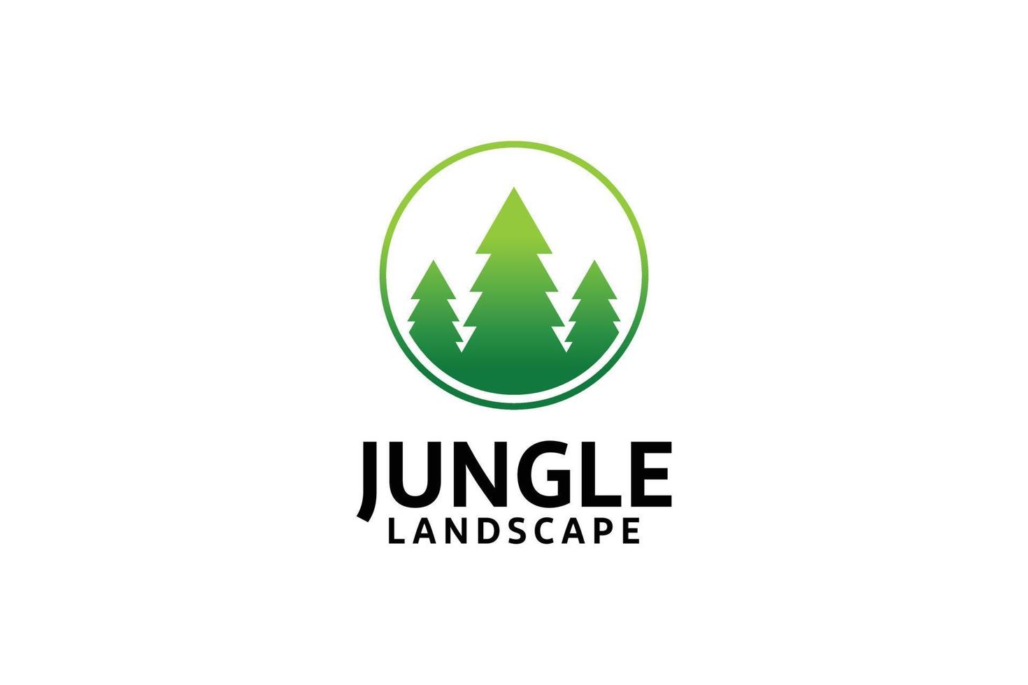 Jungle pine adventure logo design vector