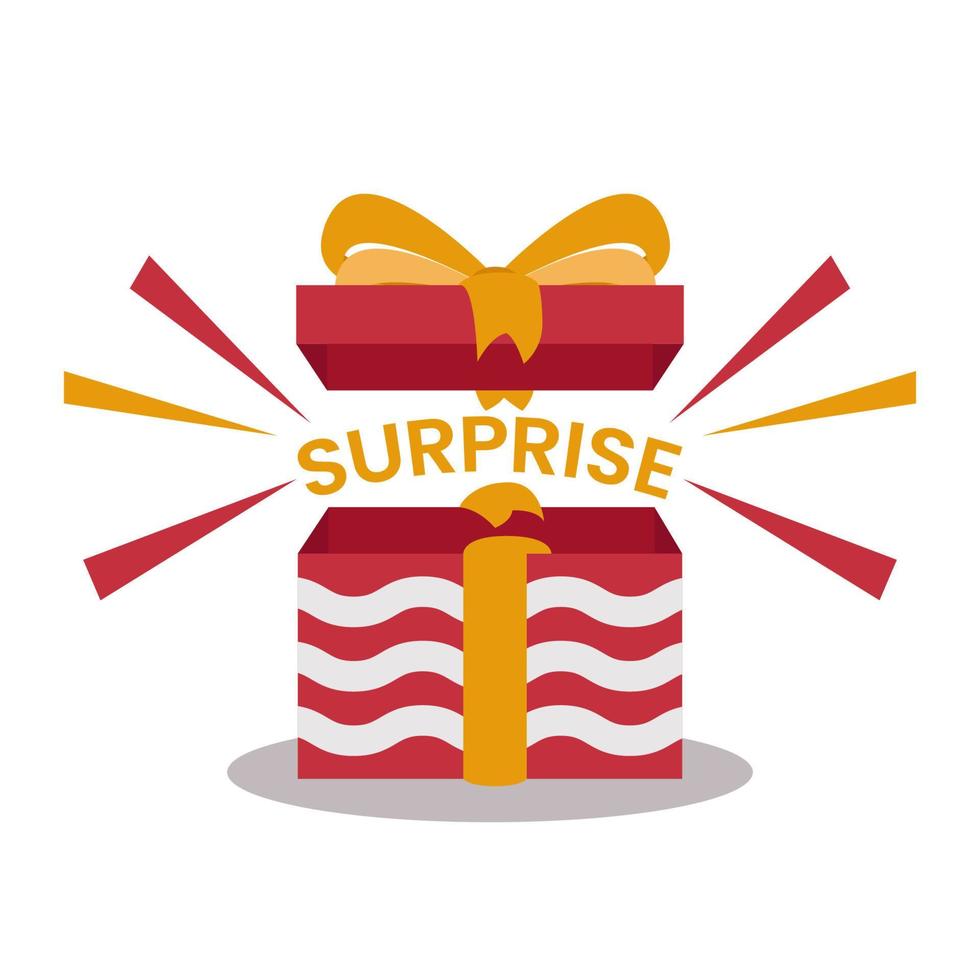 Surprise gift box vector illustration