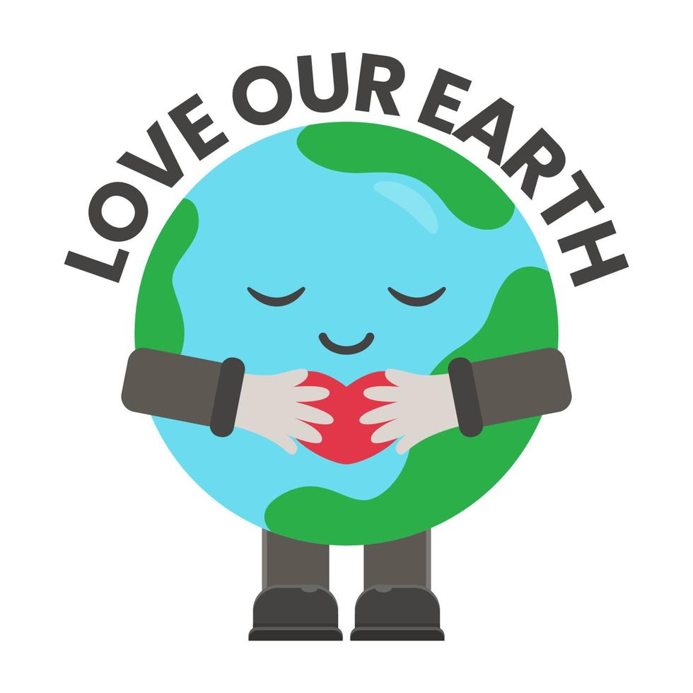 Earth day. Love our earth vector illustration