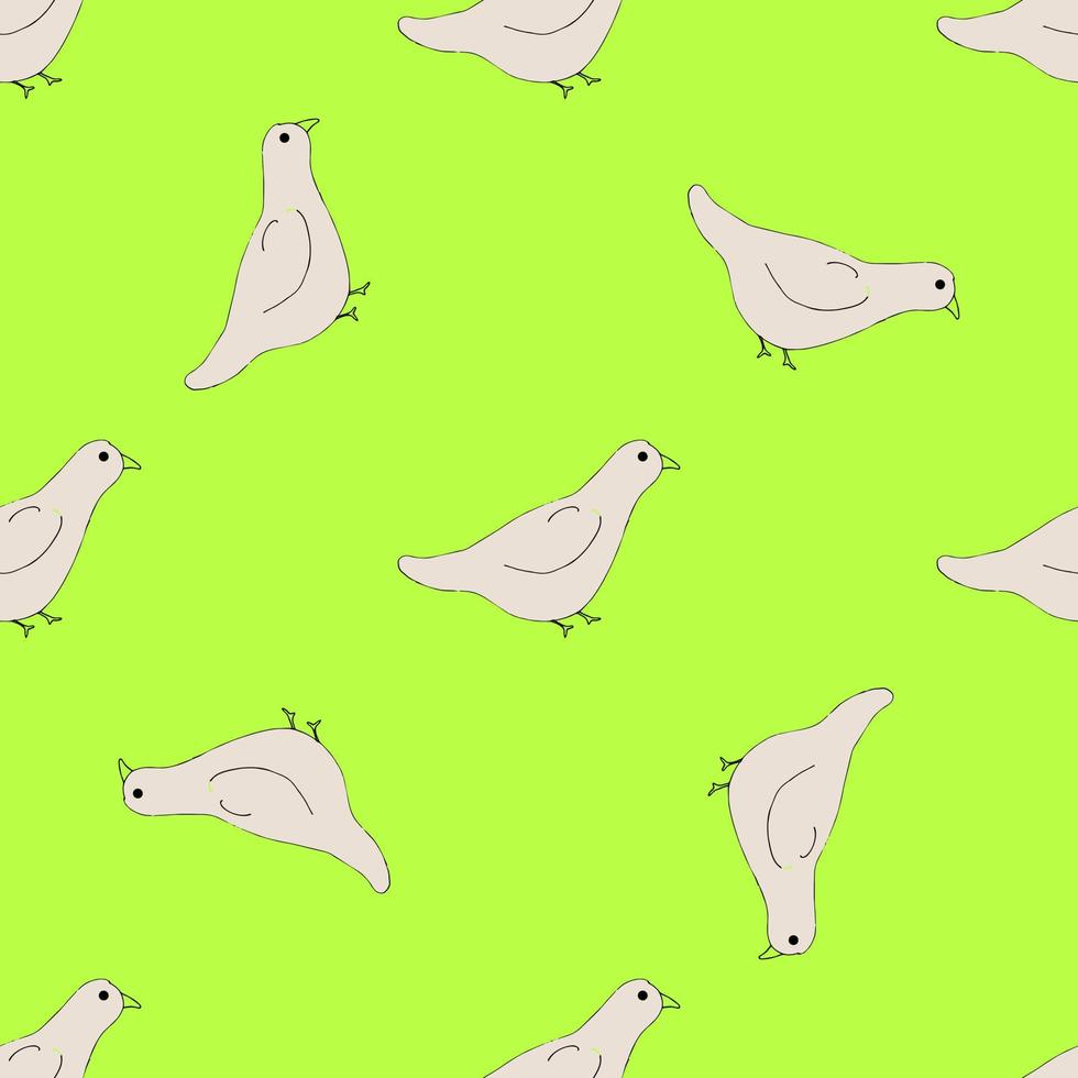 Seamless pattern with dove vector