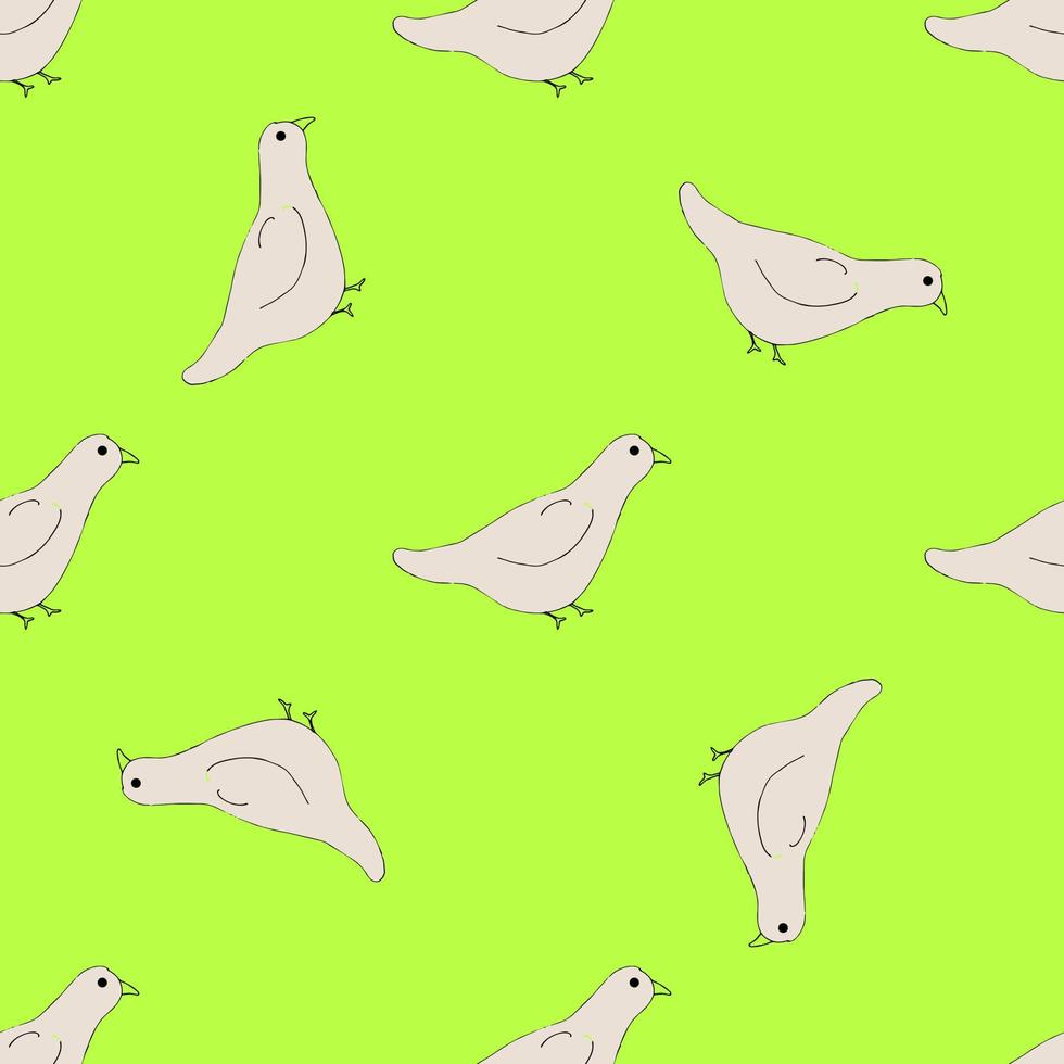 Seamless pattern with dove vector