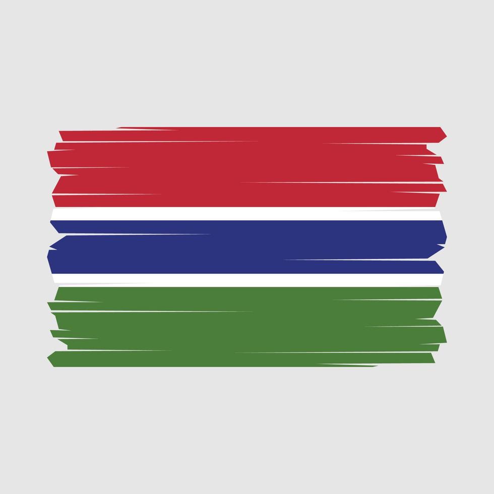 Gambia Flag Vector Illustration