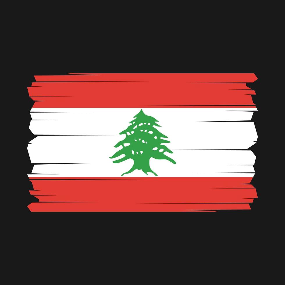 Lebanon Flag Vector Illustration