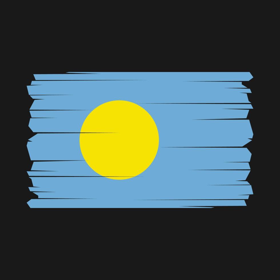 Palau Flag Vector Illustration