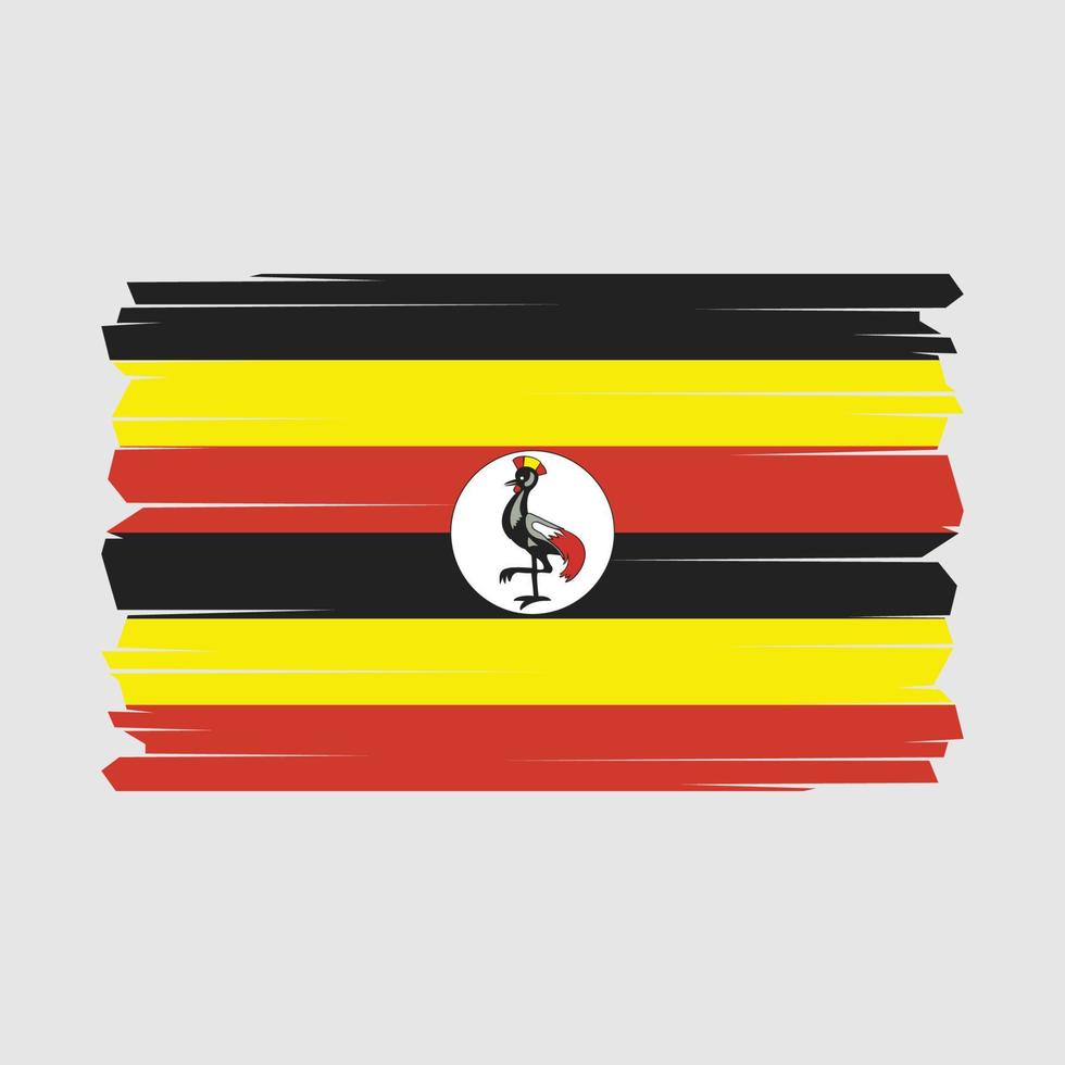 Uganda Flag Vector Illustration
