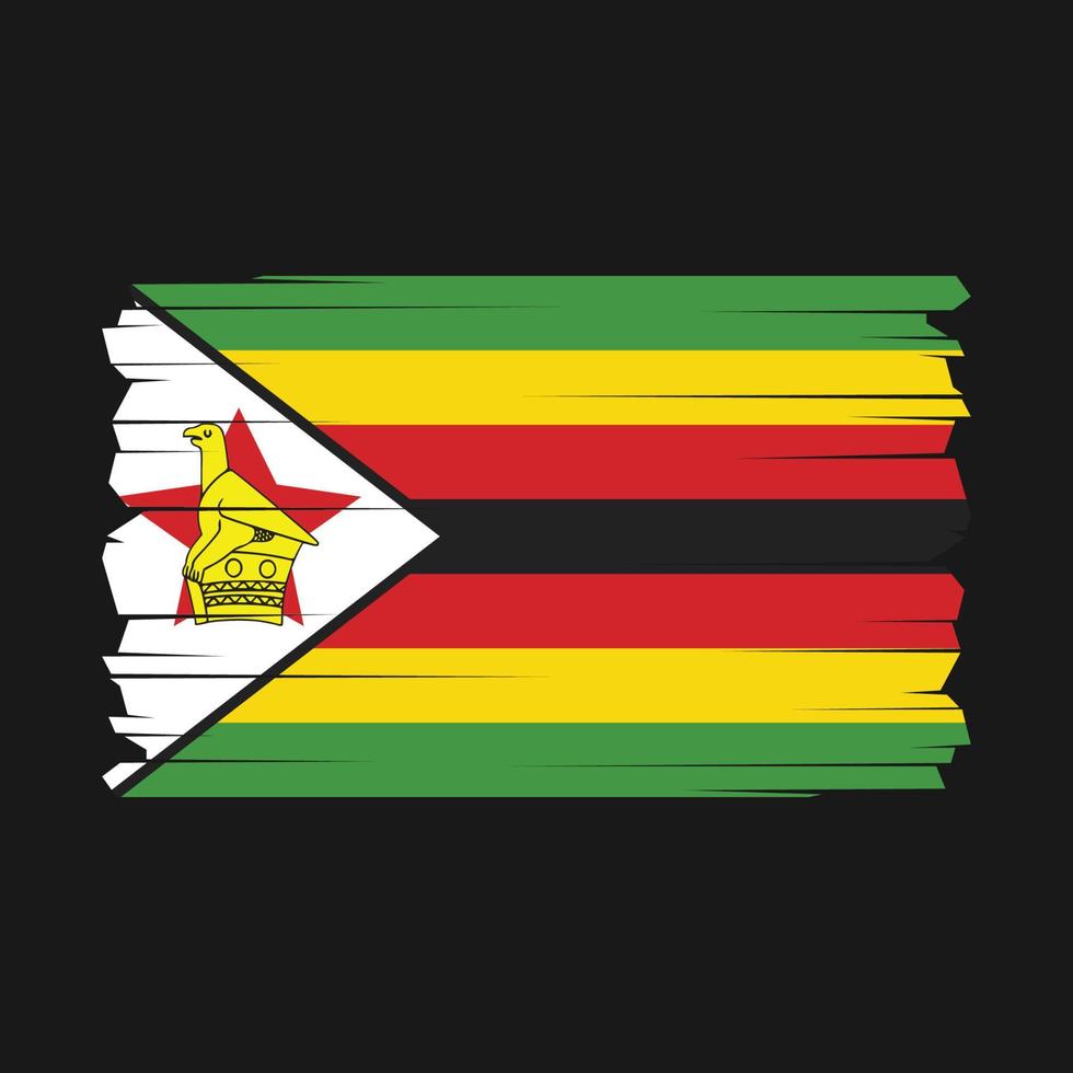 Zimbabwe Flag Vector Illustration