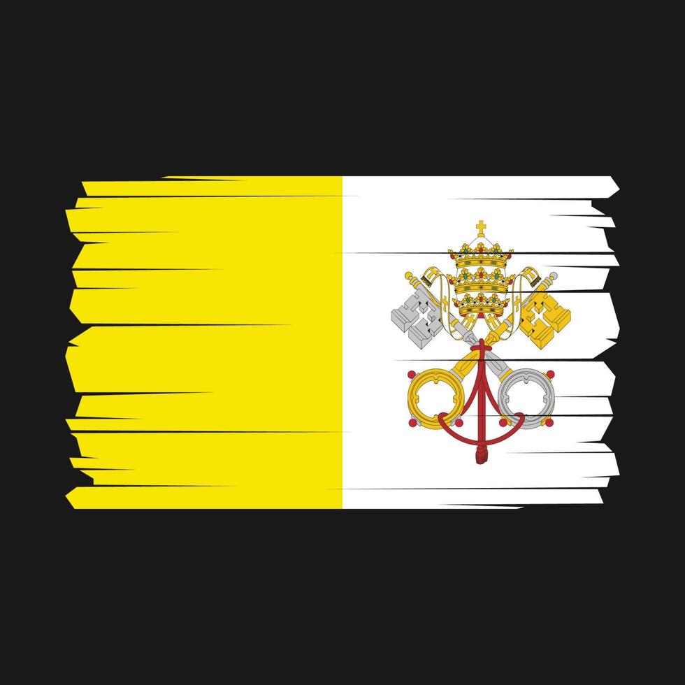 Vatican Flag Vector Illustration