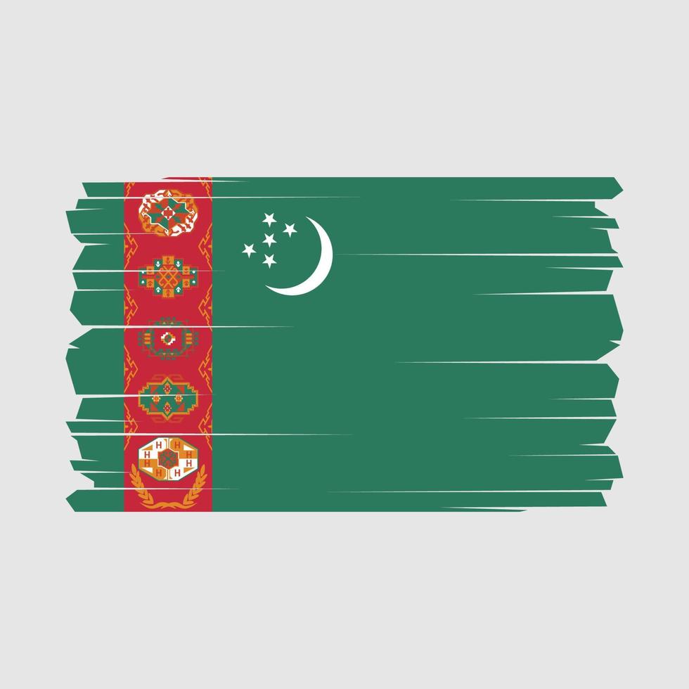 Turkmenistán bandera vector ilustración