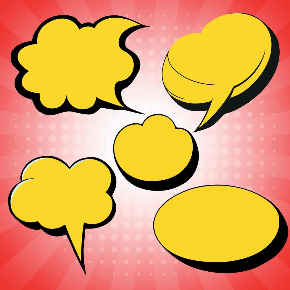 Comic speech bubble with word vector Illustration