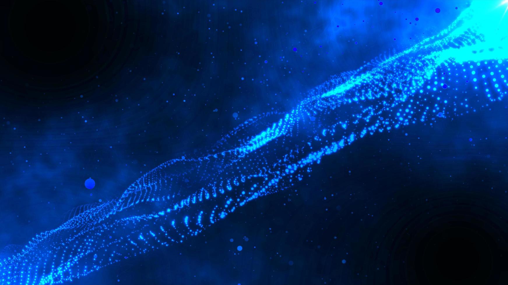 blue space particle form, futuristic neon graphic Background, energy 3d abstract art element illustration, technology artificial intelligence, shape theme wallpaper photo