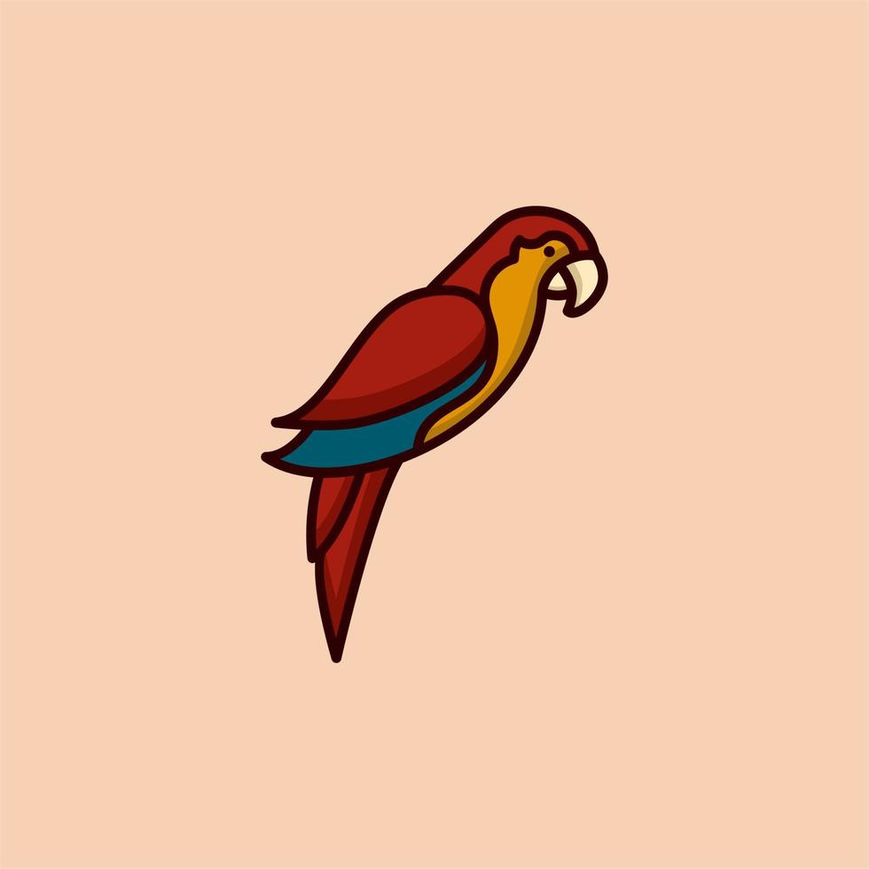 loro pájaro logo vector