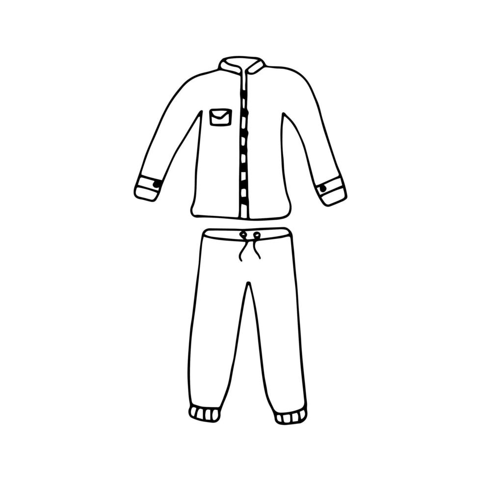 Home pajamas, shirt and pants. Comfortable clothing vector