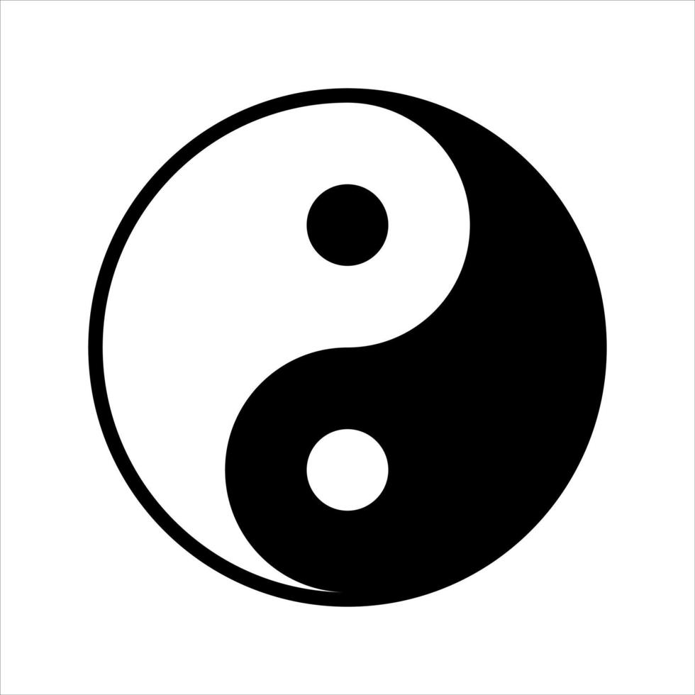 Yin yang Chinese Taosim culture tradition symbol vector free clip art. Black and white, belief, symbolic. Free vector, free vector clip art.