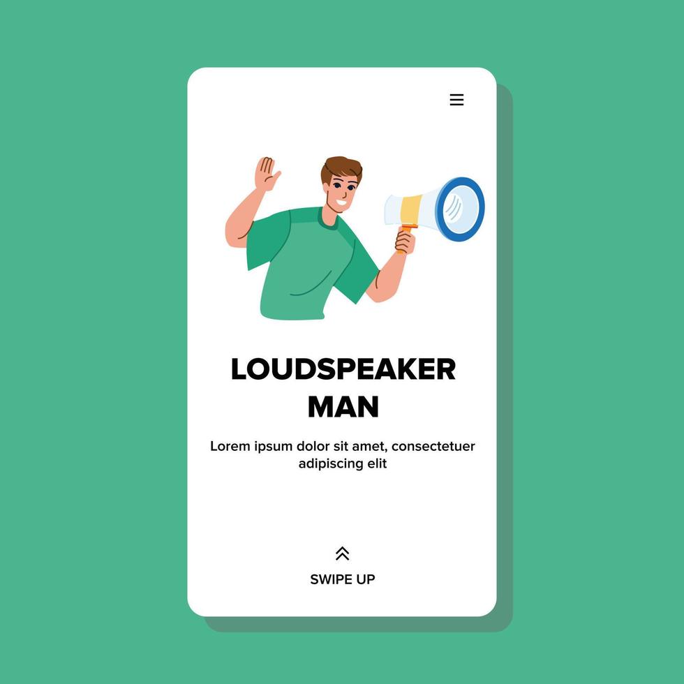 loudspeker man vector