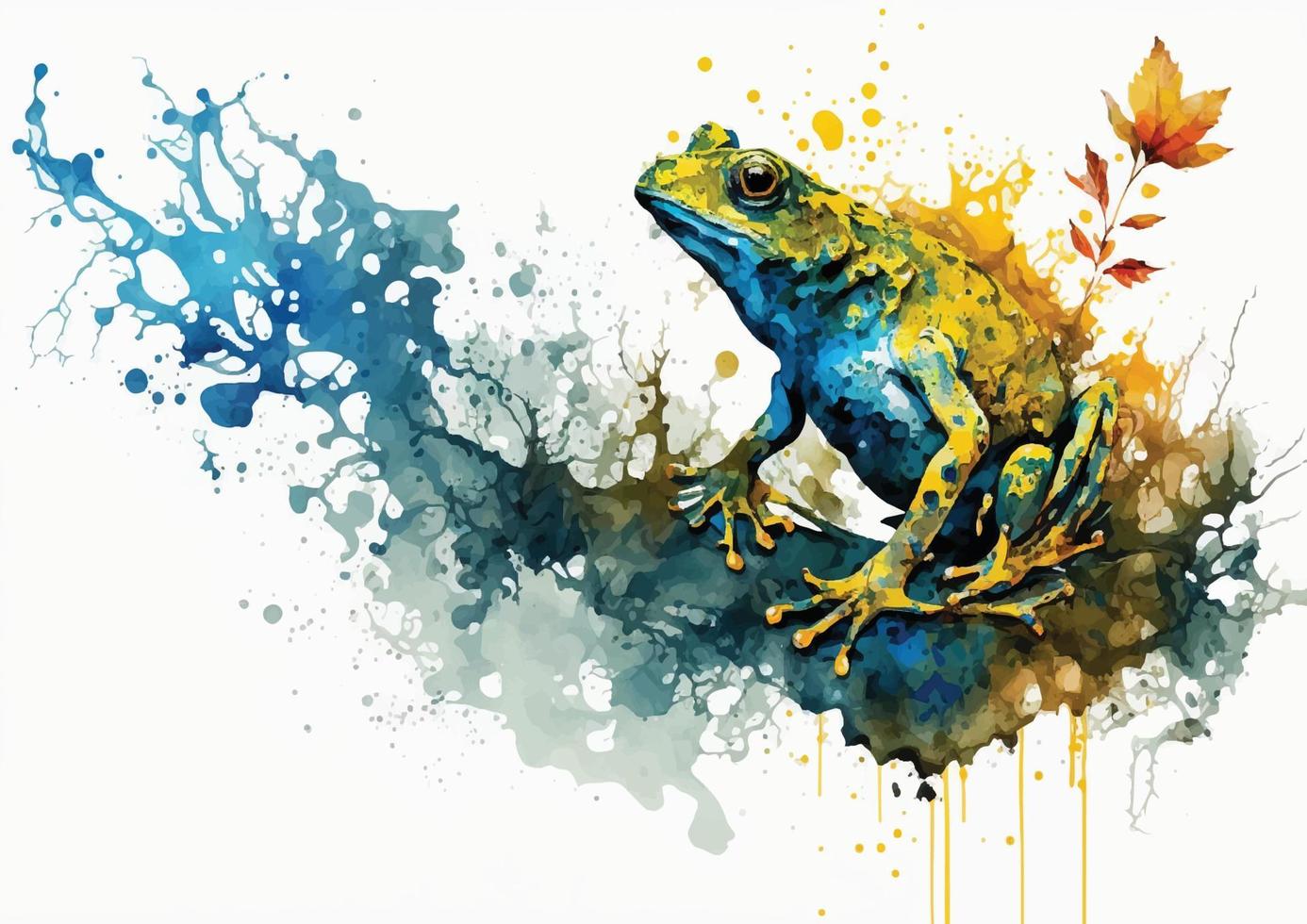 From cute and whimsical to bold and vibrant, these watercolor vector designs of frogs are sure to please