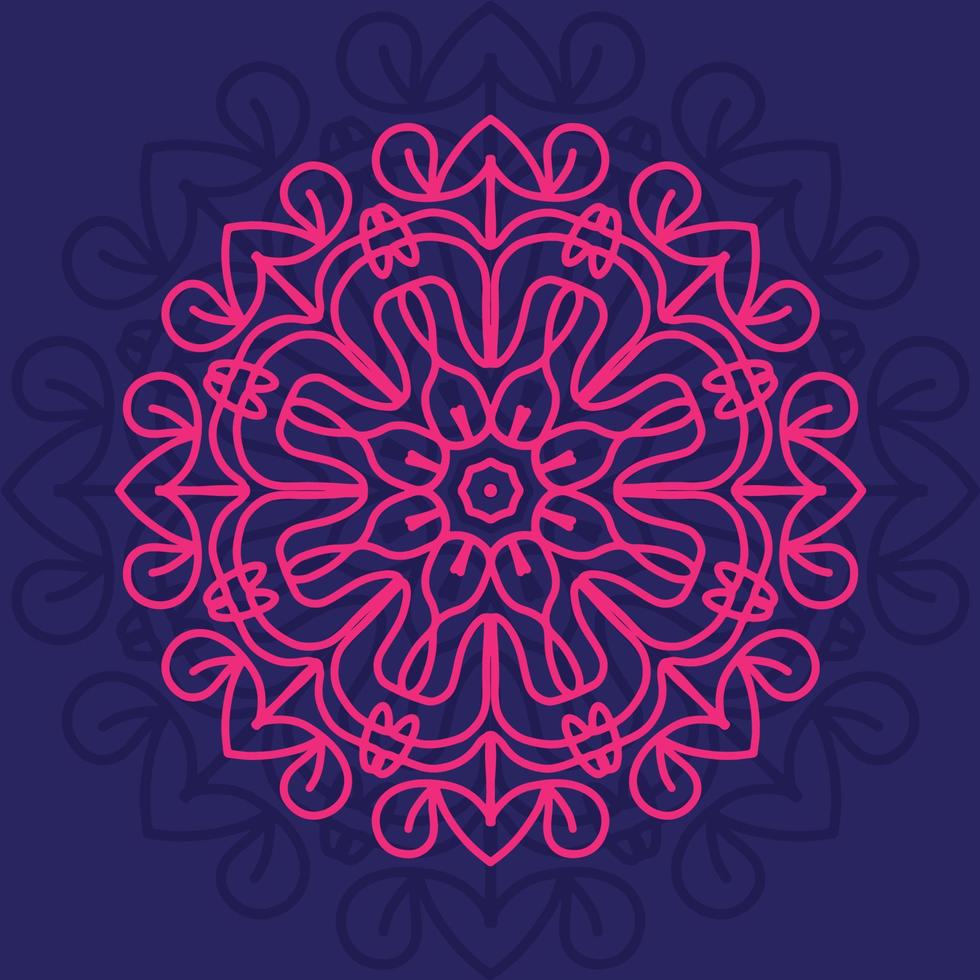 mandala modelo circular flor diseño para Arábica festival ramadán, puya, baisakhi, hola, mehndi, alheña, tatuaje, decoración, alpona decorativo ornamento en oriental garabatear Arte vector ilustración.