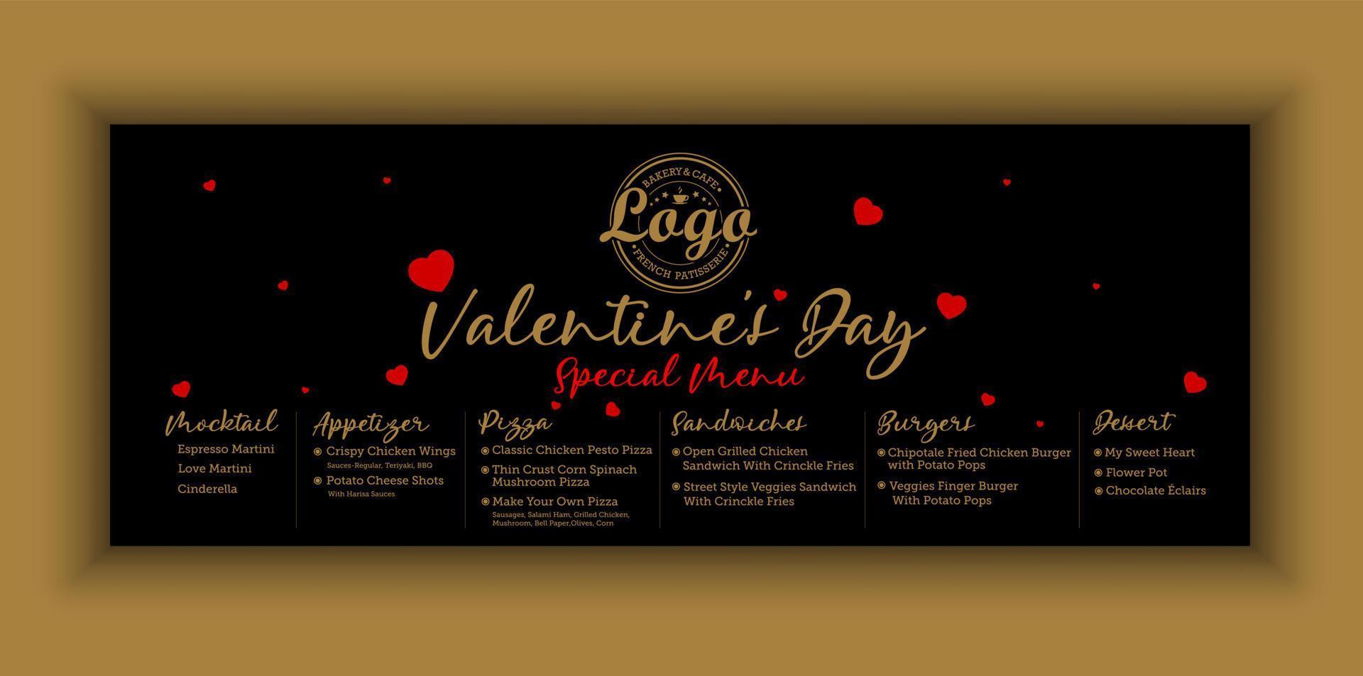 The valentine's day Special menu social media cover page.138 vector