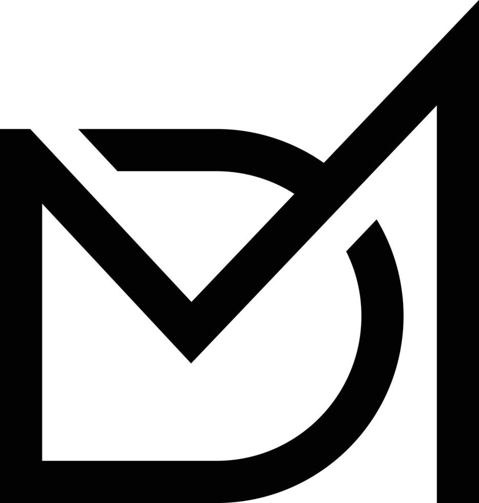 dm icono y logo vector