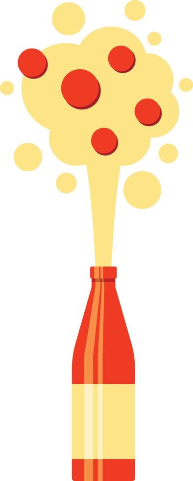 Soda bottle explosion flat vector design for beverage related illustration