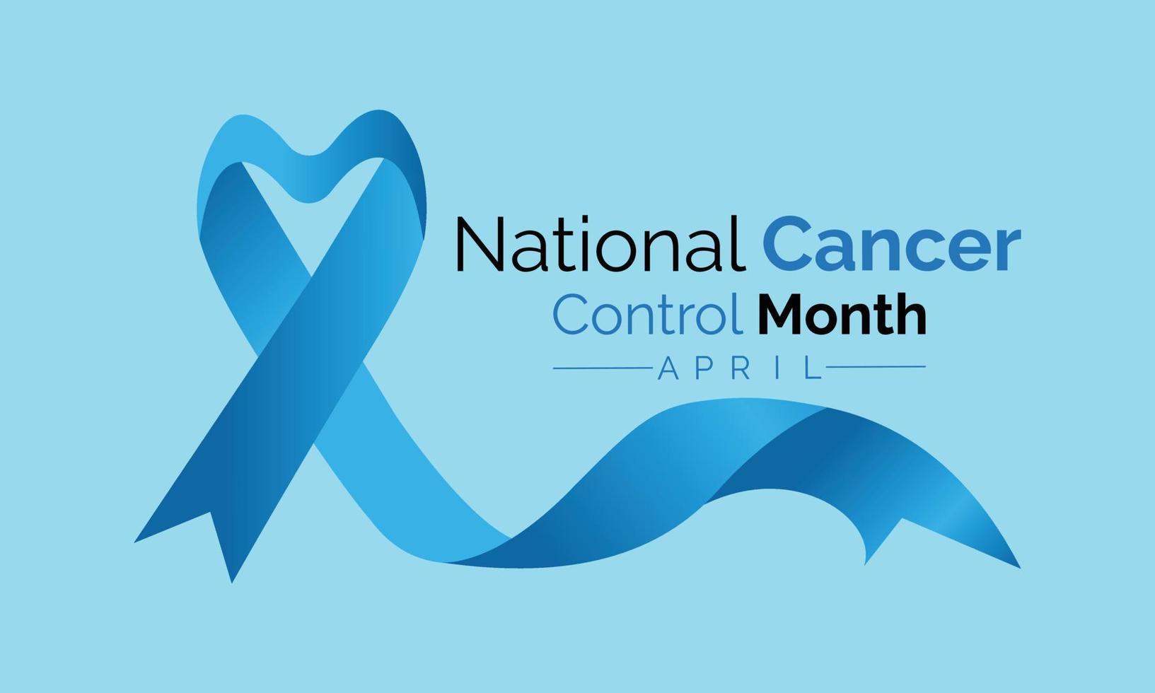 National Cancer Control Month .observed in April every year. Poster , banner design template vector