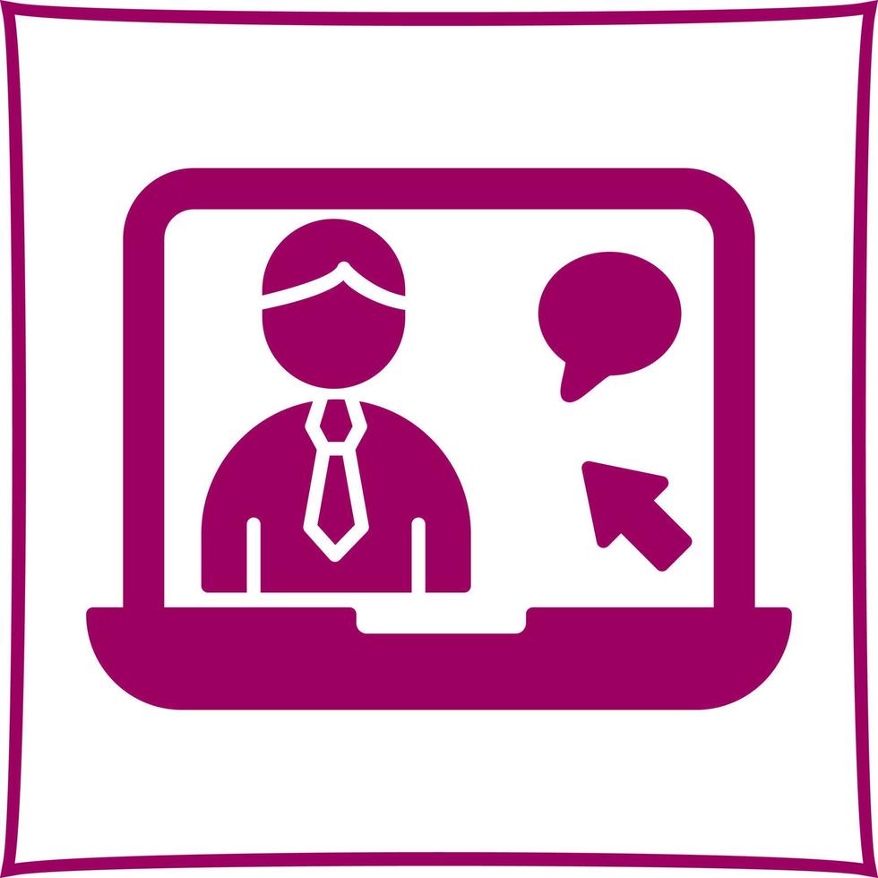 Online Interview Vector Icon
