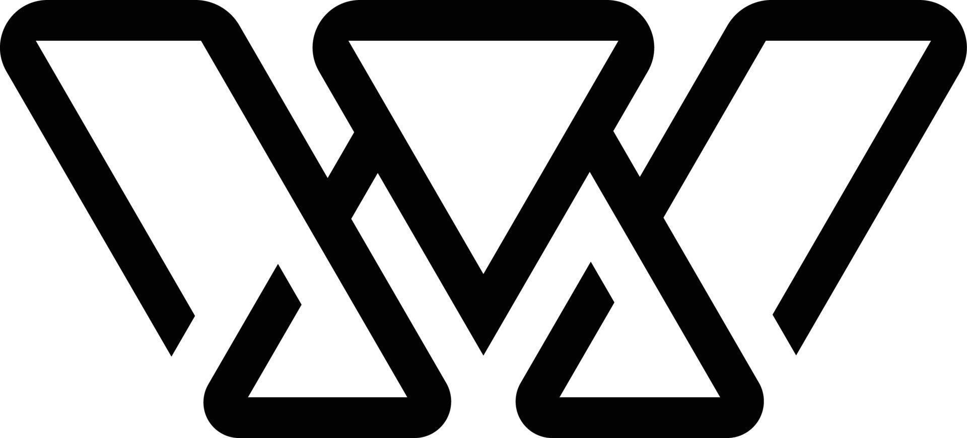 W logo and icon vector