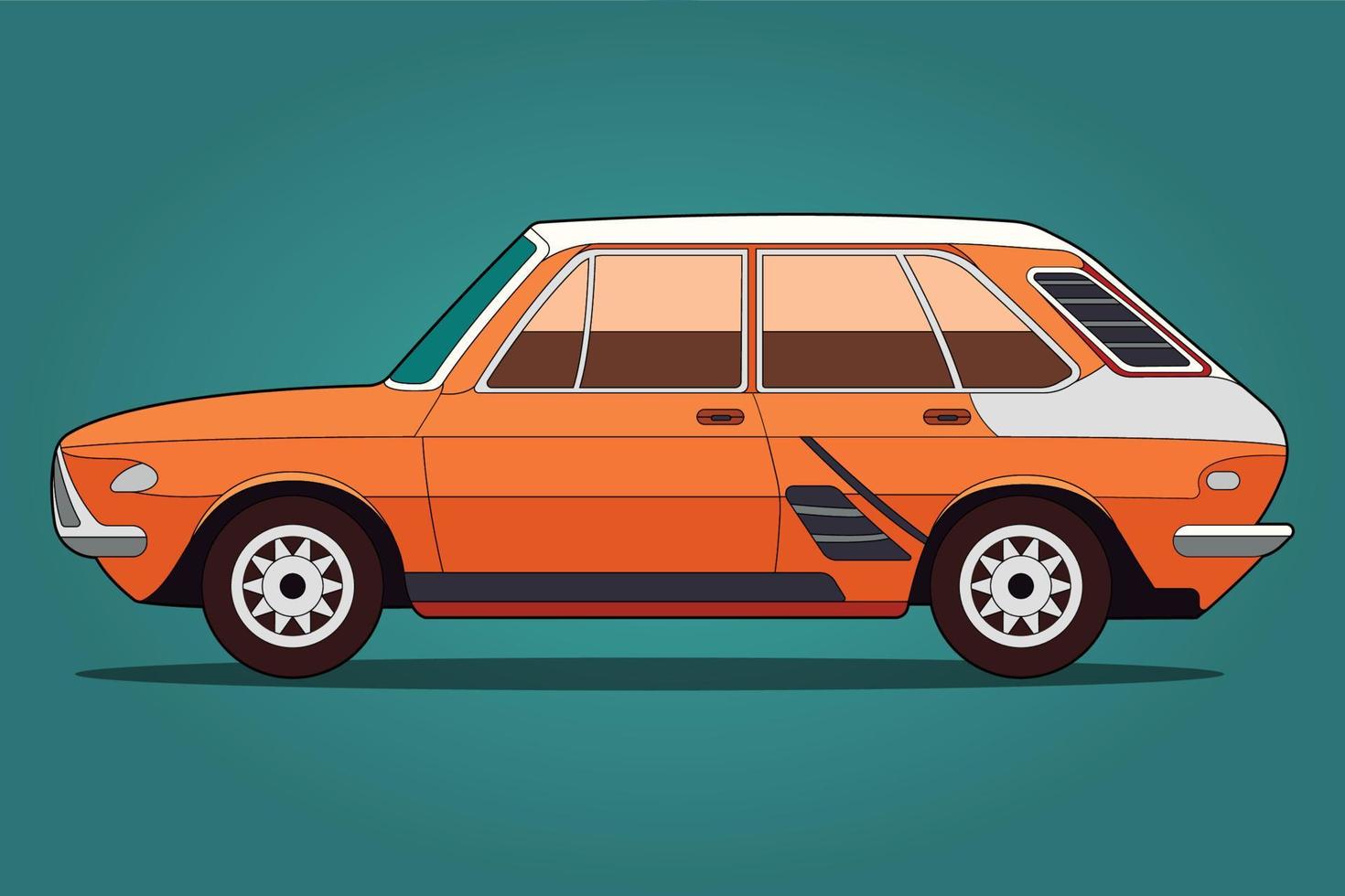 flat car illustration. car illustration or car repair themes. flat color vector draw